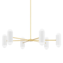 Twelve Light Chandelier Brass