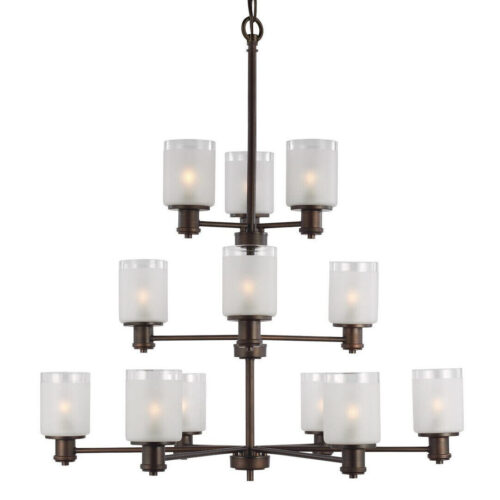 Twelve Light Chandelier Bronze