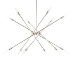 Twelve Light Chandelier Polished Nickel