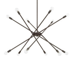 Twelve Light Chandelier Nordic Gray