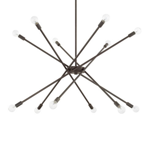 Twelve Light Chandelier Nordic Gray